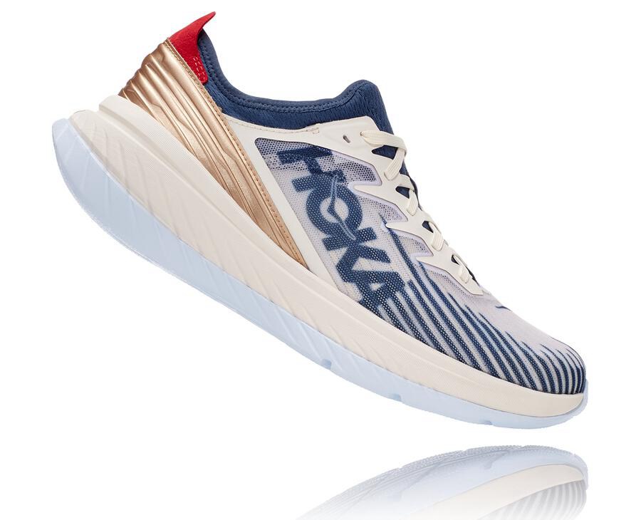 Hoka One One Koşu Ayakkabısı Kadın Beyaz/Mavi - Carbon X-Spe - ZE9156402